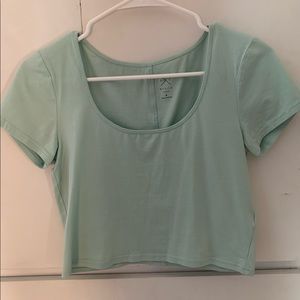 Pacsun Green Crop Top